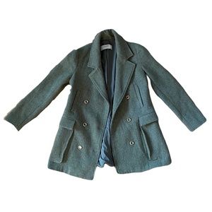 Beautiful Fully Lined ZARA Coat in Olive Green, Size M